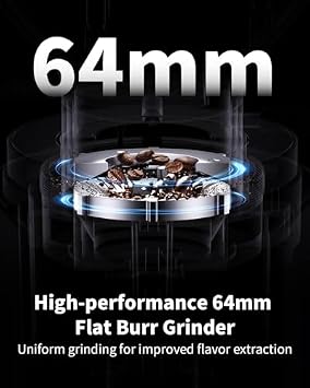 SHARDOR Professional 64mm Burr Coffee Grinder with Single Dose Hopper