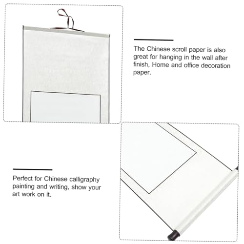 Rollos de pergamino blanco para caligrafía china papel de pintura portátil 5