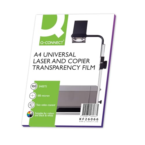 Q-Connect KF26066 OHP PPC Film Clear 100-Micron (Pack of 100)