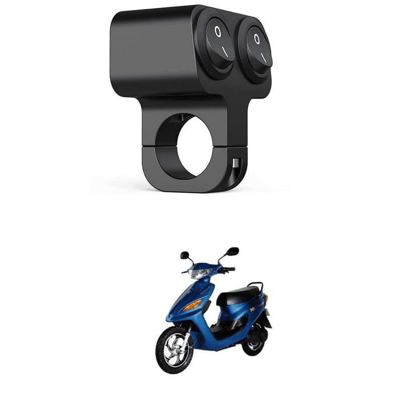 Lovmoto 3 Mode Way Handlebar 7/8-inch Motorcycle Handlebar Dual Button CNC Metal 12V Switch (Both 2-Way) Control for Headlight, Fog Light, Horn, Hazard Control Comfortable With Elect-ron