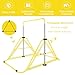Adjustable Gymnastics Bar for Kids Foldable Horizontal Training Kip Bar with Bear Rings Multi-Functional Junior Gymnastic Bar Kids Gymnastics Equipment Adjustable Height 34.8