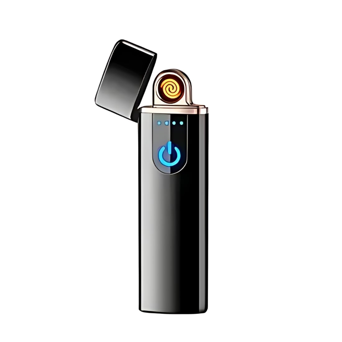 Shop Stoppers® Electric USB Rechargeable Touch Screen Cigarette Lighter - Windproof Slim Coil Ignition Stylish Smoking Lighter - Compact, Lightweight & Portable Electric Touch Lighter