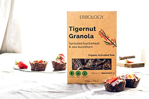 image for Erbology Organic Gluten-free Granola (3 x 7.8 oz Pack) with Tigernut, 