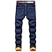GUNLIRE Men's Thermal Fleece Lined Winter Thicken Warm Slim Fit Stretch Washed Jeans Pants,Dark Blue,30