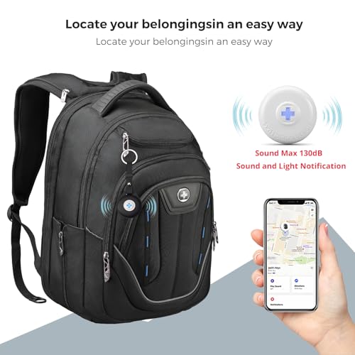 Image of Swissdigital Design TSA Business Laptop Backpack For Men with Apple Find My,Travel Backpack With USB Charging Port,RFID Pockets Presents For Men Fits 15.6 Inch Computer | J16BT9508F-1