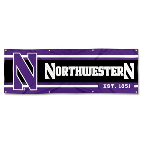 Northwestern Wildcats großes Banner mit 6 x 180 cm