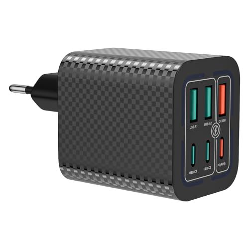 Comodo caricabatterie USB-C - Un caricabatterie USB C compatto e pratico, multifunzionale che può essere facilmente trasportato ovunque e in qualsiasi momento, senza dover portare con sé più caricabatterie. Raggiunge davvero 