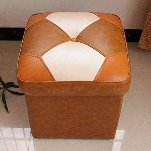 Pouf en cuir table basse pour ajouter une assise compacte en bois - 2