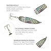 Crocodile Fishing Spoons 3oz, 6 Pcs Silver Color with Heavy-Duty Treble Hooks, for Saltwater & Freshwater Casting, Includes Durable Hook Setup, Ideal for Tuna, Bass, Trout, Walleye & More
