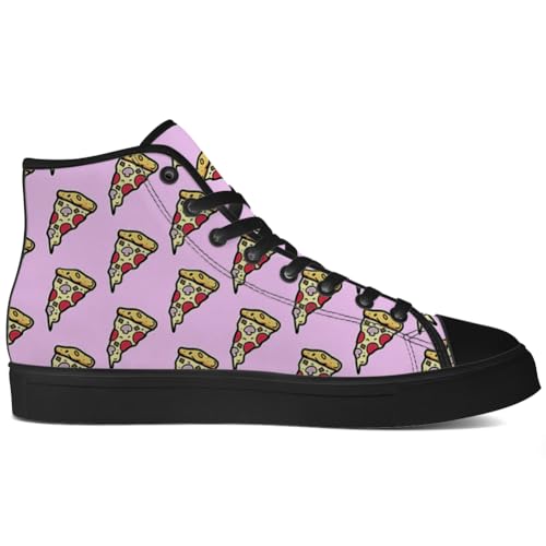 Pizza High Top Canvas Shoes for Men Women High Top Sneakers Lace Up Casual Shoes Gifts for Boyfriend Girlfriend4