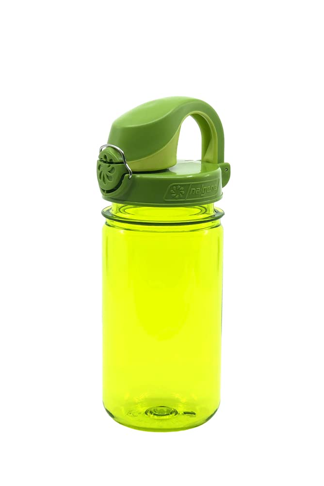 Sustain Tritan BPA-Free Kids On The Fly Water Bottle Made with Material Derived from 50% Plastic Waste, Leak Proof, Durable, BPA Free, Carabiner Friendly, Reusable, 12 oz, Green Sprout