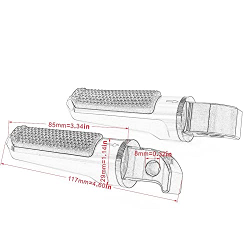 Repose-Pieds Arrière pour Yamaha Tmax 530 et MT07 MT09 - 5