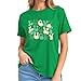 St Patricks Day Shirt Women-Irish Shirts for Women Lucky Shamrock Tees Cute Lucky Short Sleeves