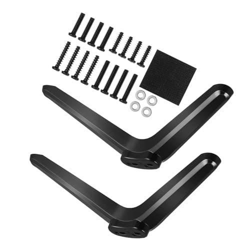 NIYANGLE 2 pezzi Supporto Tv da Tavolo in Plastica con Viti Base Stabile per Montaggio Televisori Staffa Fissa per Schermi LED e LCD