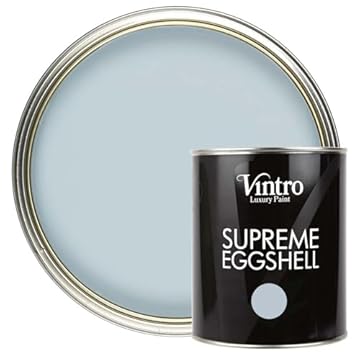 Vintro Paint | Satin Furniture Paint | Blue Grey | Wood | Trim | Metal | Eggshell Finish | 1 Litre (Aurora)