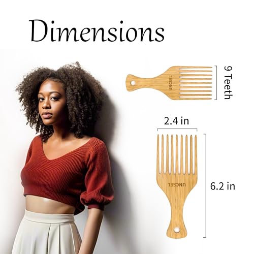 Peine Afro para peinar y desenredar cabello rizado miniatura 2