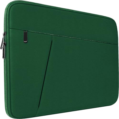 Image of 15.6 inch Laptop Case, Shockproof Protective Computer Carrying Cover with Front Pocket, Briefcase Handbags Laptop Bag for 15.6 inch HP, Dell, Acer, Asus, Notebook, Dark Green