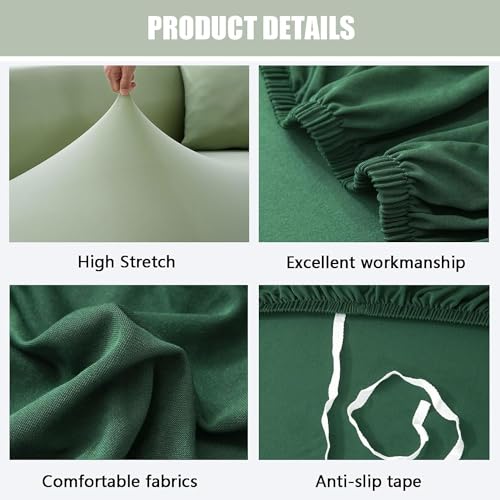 Housse de canapé extensible universelle haute élasticité protection verte
