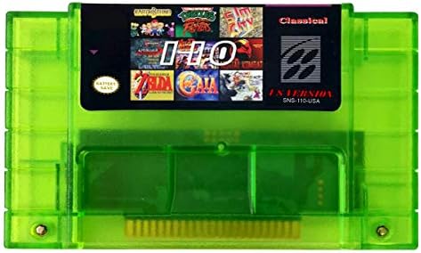 Classic Edtion Super Games 110 in 1 Multi Game Cartridge for SNES -16 Bit Retro, Classic Game Consoles