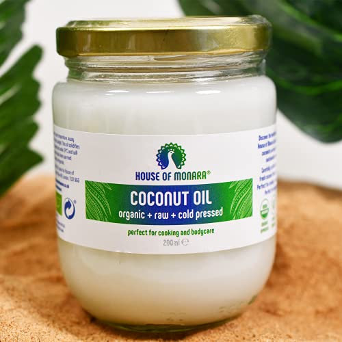 House of Monara Organic Extra Virgin Coconut Oil Pure, Raw and Cold Pressed 200 ml - Image 4