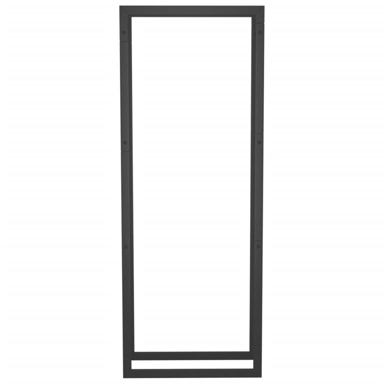 JUDYY Portalegna Nero Opaco 50x28x132 cm in Acciaio,Portalegna,Portalegna da Interno ed Esterno, per Camino,Caminetto Stufa Design Moderno-350306