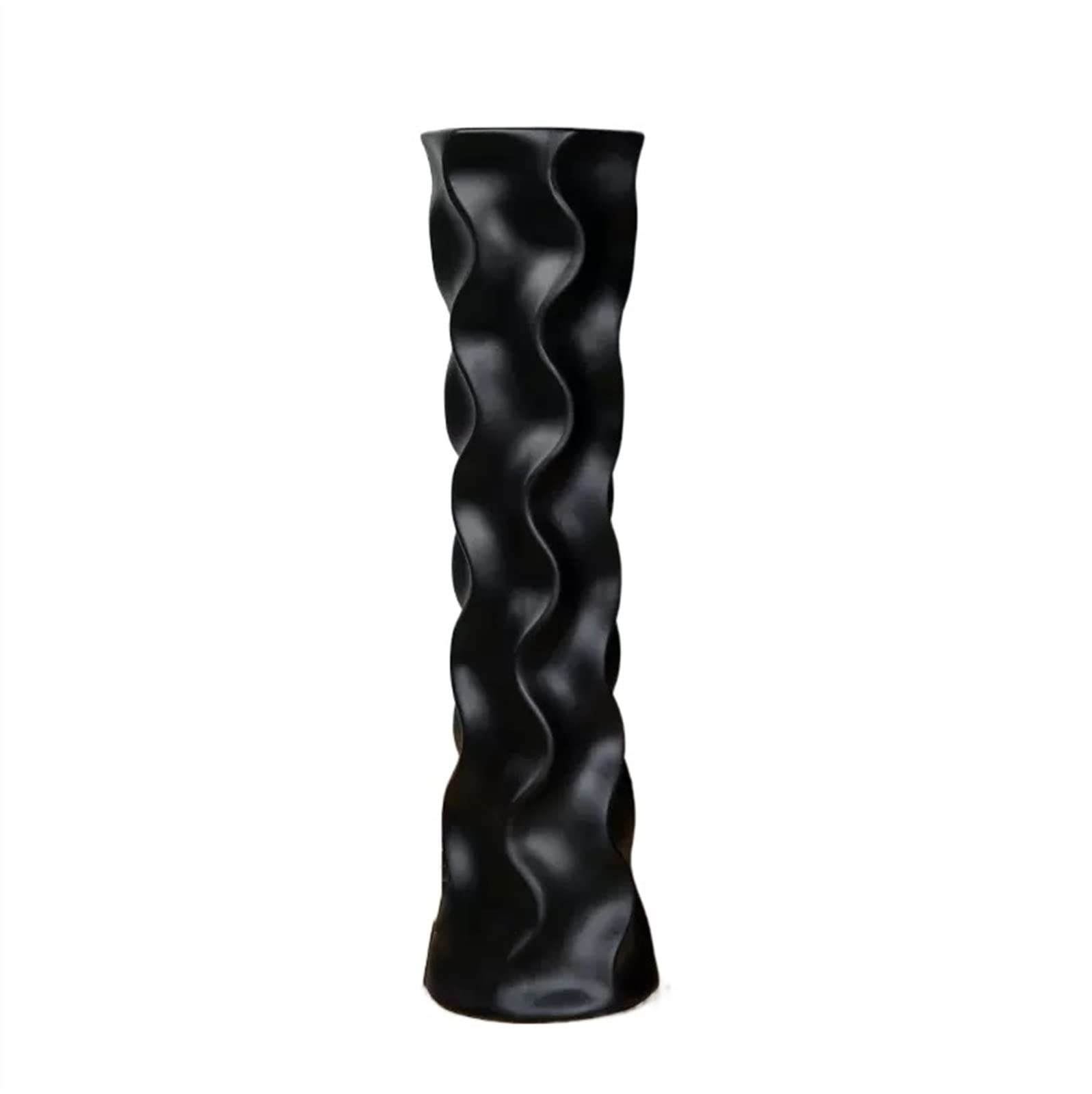 Wazon kwiatowy wazon ceramiczny prosty czarny wzór fali wazonu Komórki Kwiat duże suszone kwiaty domowe salon sypialnia korytarza ozdoby wazonu dekoracje domu (rozmiar: 0 (jeden kolor 2)