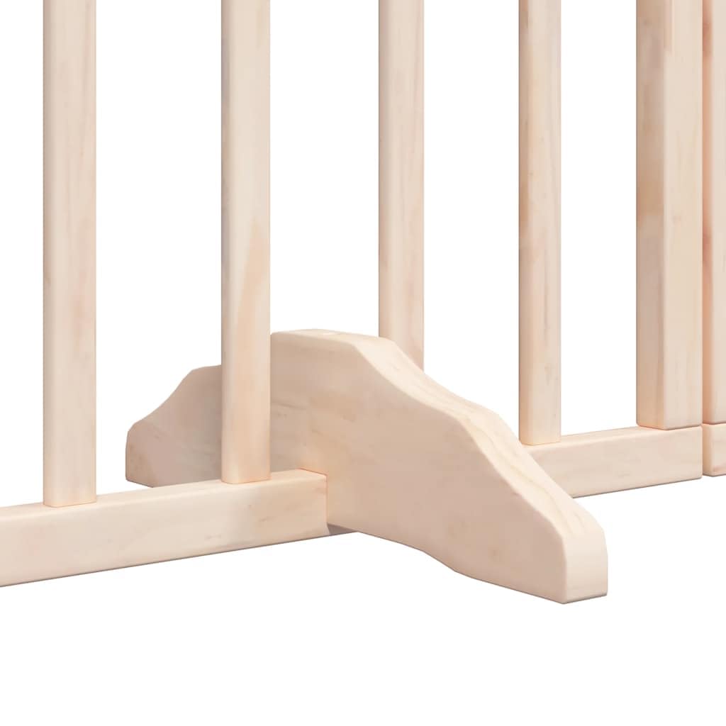 15-TLG. Puerta plegable para perros con puerta de madera de álamo de 750 cm, rejilla plegable para perros con puerta con cerradura, puerta para perros plegable sin taladrar