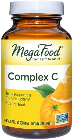 MegaFood Complex C - Helps Support Immune System - A Daily Dose of Vitamin C Delivered With Real Food - Vegan - Made Without 9 Food Allergens - 60 Tabs