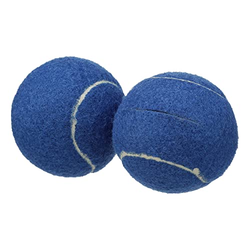 Image of AHS American Hospital Supply Tennis Balls for Walker Legs | Tennis Balls for Walkers for Seniors Complete Support & Surface Protection | Pair of 2 Precut (Blue)
