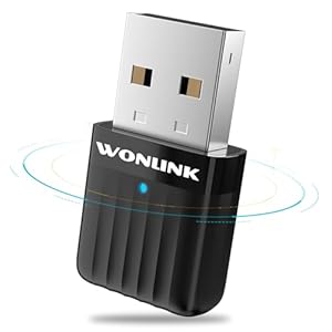 AC650 USB WiFi Adapter for PC Desktop, 2.4G/5G Dual Band Wireless Dongle, WiFi Network Adapter with Drive-Free...