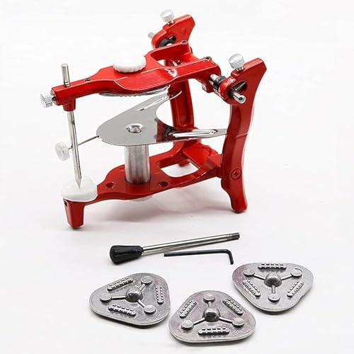 Articuladores de Boca Completa de Metal para dentaduras postizas, articulador Dental de Valor Medio Ajustable para Laboratorio Dental, Dentistas y Estudiantes Que aprenden