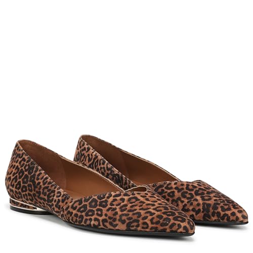 Image of Naturalizer Women's Havana Ballet Flat Brown Leopard Print Suede 9 W