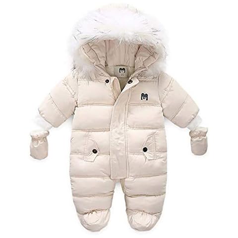 Kaizizi Infant Winter Snowsuit with Gloves Cover