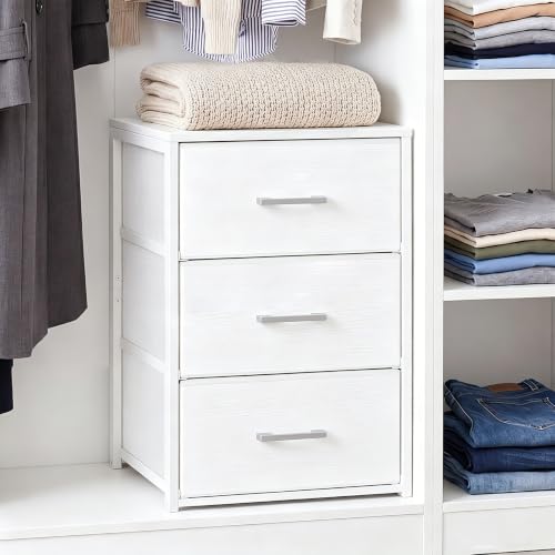 Image of Fixwal Closet Drawers for Clothes, 1 Pack, 3 Drawers Dresser, 15.7 inch Wide