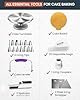 RFAQK 50PCs Cake Decorating Supplies Kit with 12" Aluminum Rotating Cake Turntable Stand, Professional Leveler, Straight & Offset Spatulas, 12 Numbered Icing Tips & Bags #1