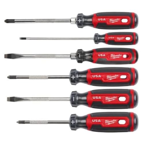 Tournevis électriques Milwaukee lot de 6 avec poignée rembourrée pour outillage à main