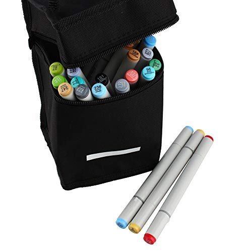 JKOKPMG Rotuladores de doble cara de 48 colores, juego de rotuladores para bocetos, tinta mezclable no tóxica a base de alcohol, suministros de arte para artistas, diseñadores,