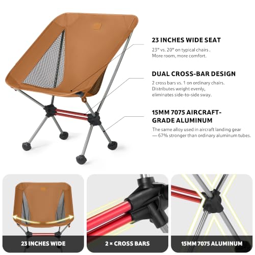 Image of Naturehike YL08 Ultralight Camping Chair - Only 2.12 LBS, Anti-Sinking Feet