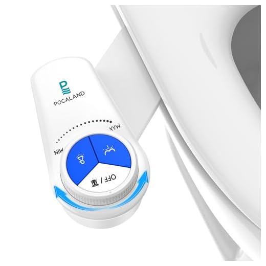 POCALAND Bidet Attachment for Toilet Seat, Non-Electric Cold Water Bidet with Pressure Controls, Dual Nozzles for Frontal & Rear Wash, Retractable Self-Cleaning for Female & Old- White