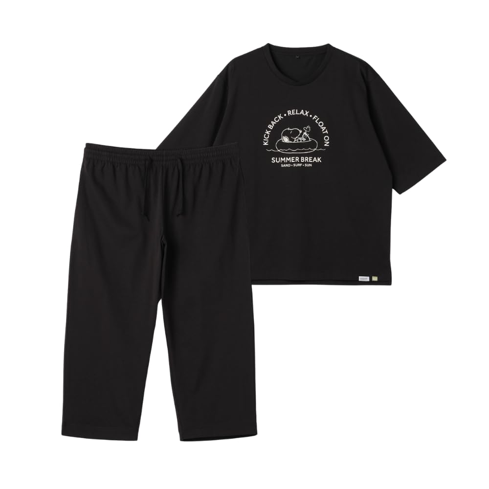 AOKI＆PEANUTSコラボ リカバリーウェア セット　スヌーピー　ブラックm AOKI＆PEANUTSコラボ リカバリーウェア セット スヌーピー ブラックm