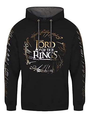 Heroes Inc. El Señor de los Anillos Logo Hombre Sudadera con Capucha Multicolor L | Ya disponible en tu tienda friki favorita! En mundofriki.es!