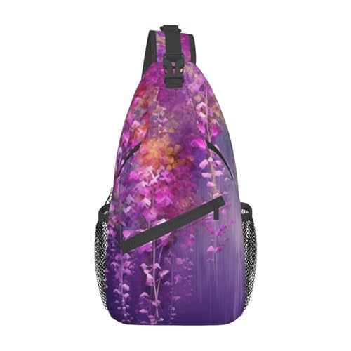 Sac à bandoulière abstrait violet pour vos voyages décontractés et sorties en ville