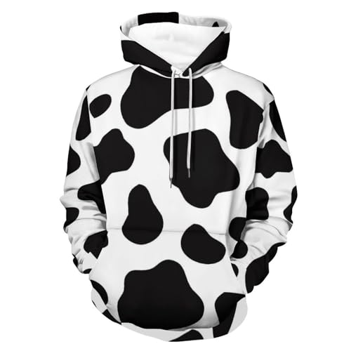 Pull pour homme femme coupe vent avec capuche et motif vache pour rester au chaud en taille S