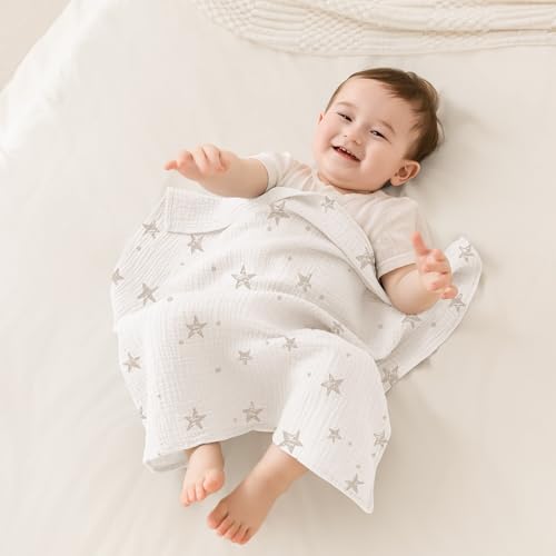Susurration Mulltücher Baby Spucktücher,8er-Pack 100% Baumwolle Spucktücher Baby für Jungen und Mädchen, Weich… – Ansicht 4