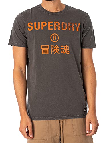 Superdry Mens Vintage Corporate Logo T-Shirt Vintage Black Size M #TOP1