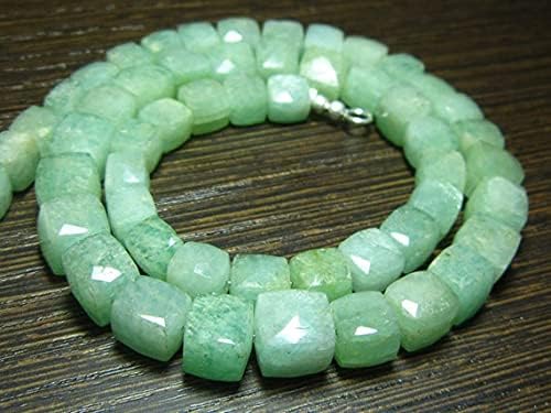 Perles amazonite facettées cubes 3D de 7mm pour fabriquer vos bijoux d'été