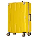 [レジェンドウォーカー] スーツケース キャリーケース キャリーバッグ Lサイズ 大型 軽量5.5kg 7泊以上 TSAロック無料受託手荷物（3辺156cm） ダブルキャスター フレームタイプ 85L SPATHA 保証書付き 5113-67イエロー