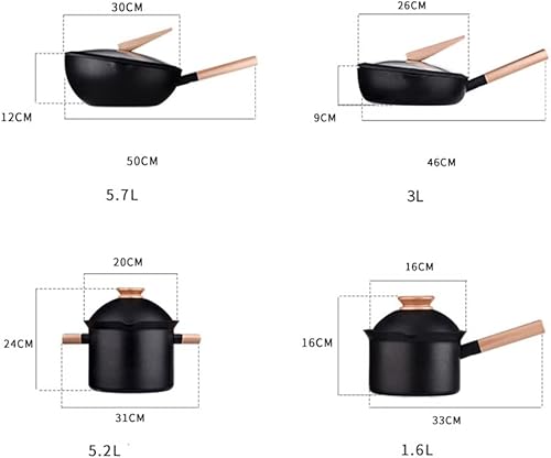Miniatura 2 de GXBPY - Juego de utensilios de cocina antiadherentes sartén de huevos de cocina olla de sopa multifuncional olla de hierro utensilios de cocina