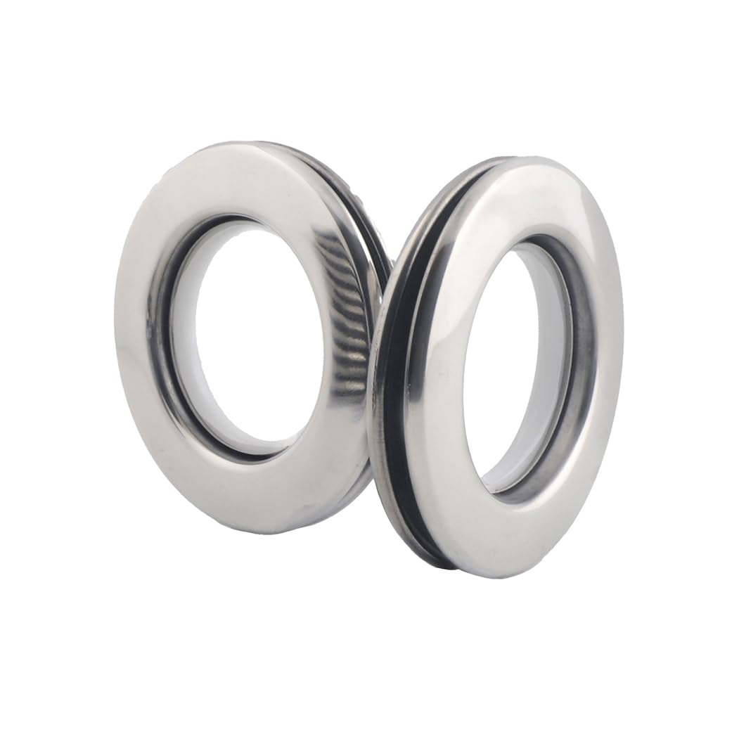 Ailejia Occhielli per tende in acciaio inox, rotondi, in metallo, diametro interno 4 cm, anelli per tende fai da te, in nanoscala, a basso rumore, 20 pezzi