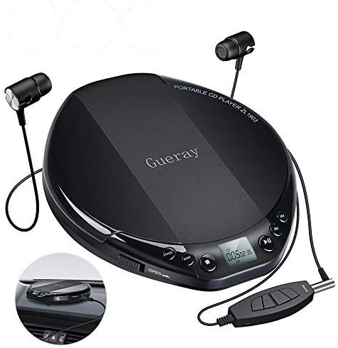 Portable CD Player for Car HiFi Lossless Small CD Player with Headphone CD Discman Compact Disc Personal Walkman Player Shockproof Anti-Skip